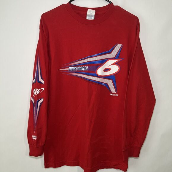 Vintage Mark Martin AAA Roush Racing Long Sleeve Tee T Shirt Mens Size Medium - Picture 1 of 13